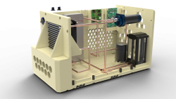 CAD rendering of miniature HVAC system